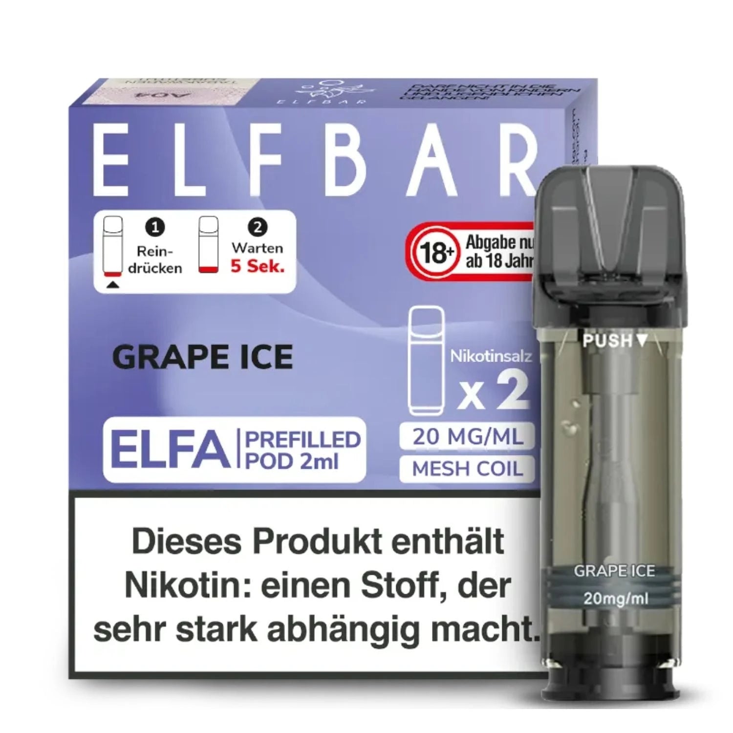 ELFBAR ELFA Pod 2er Pack 20mg/ml - verschiedene Sorten Elfbar